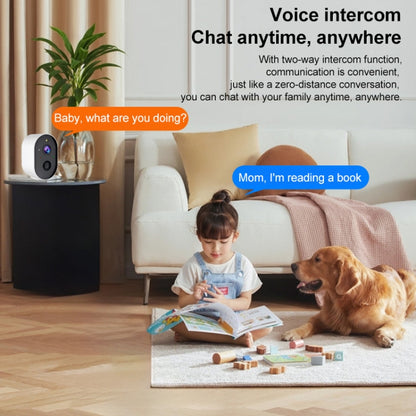 3MP Home Outdoor HD Wireless Surveillance Camera, WiFi Version+5200mAh Battery+Tuya APP(EU Plug) by bashfashion