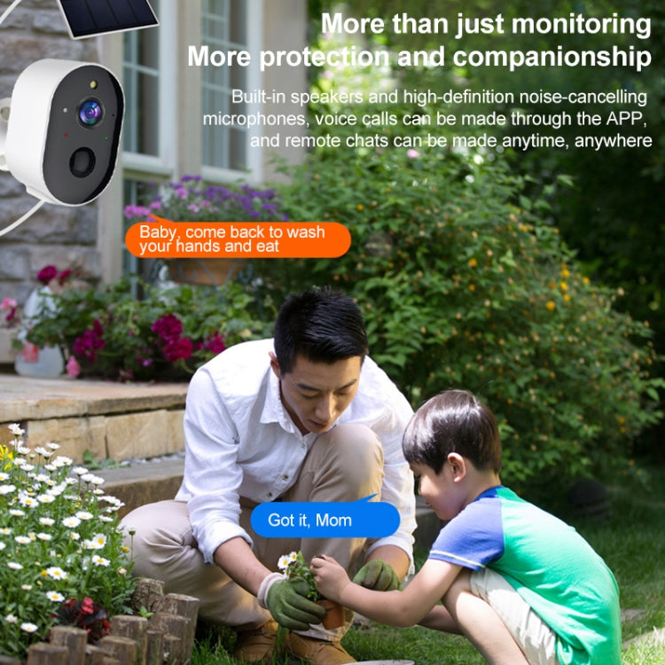 3MP Graffit Version Outdoor HD Solar Panel Wireless WiFi Surveillance Camera, Memory Card:Without Memory(US Plug) by bashfashion