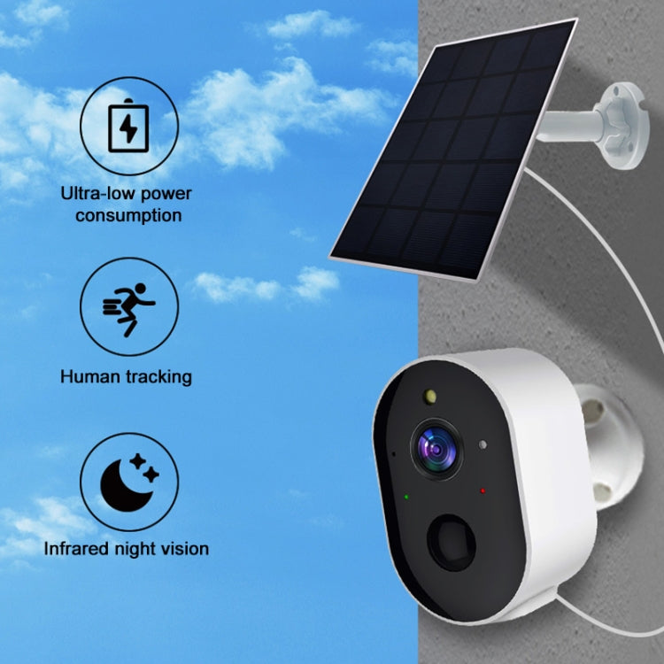3MP Graffit Version Outdoor HD Solar Panel Wireless WiFi Surveillance Camera, Memory Card:64GB(EU Plug) by bashfashion