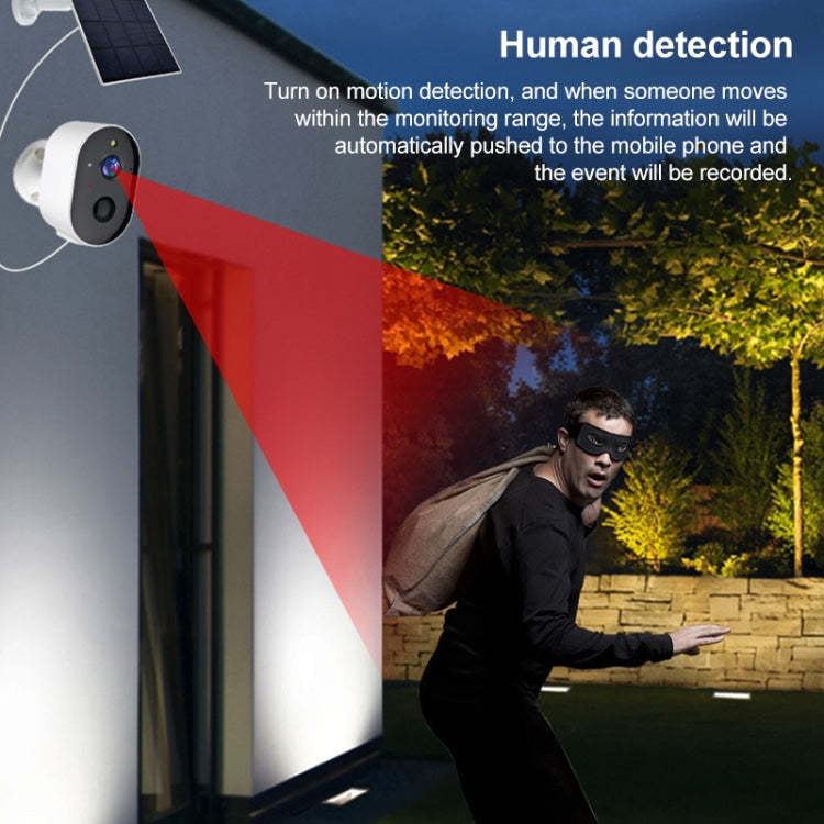 3MP Graffit Version Outdoor HD Solar Panel Wireless WiFi Surveillance Camera, Memory Card:128GB(EU Plug) by bashfashion
