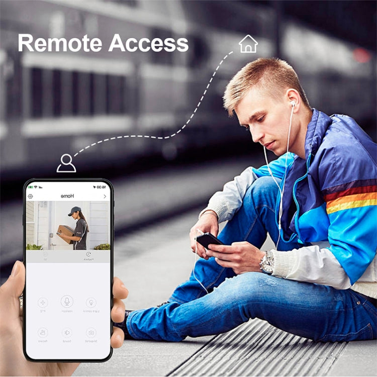 WiFi Tuya Smart Version HD Low Power Consumption Battery Camera, EU Plug, Memory Card:128GB(Grey) by bashfashion