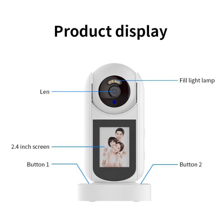 2MP HD Video Call Dual Light Full Color Night Vision WiFi Surveillance Camera(US Plug) by bashfashion