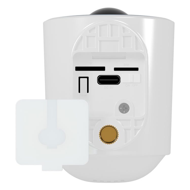 WiFi Tuya Smart Version HD Low Power Consumption Battery Camera, US Plug, Memory Card:64GB(White) by bashfashion