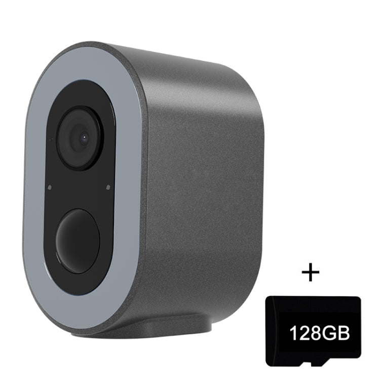 WiFi Tuya Smart Version HD Low Power Consumption Battery Camera, US Plug, Memory Card:128GB(Grey) by bashfashion