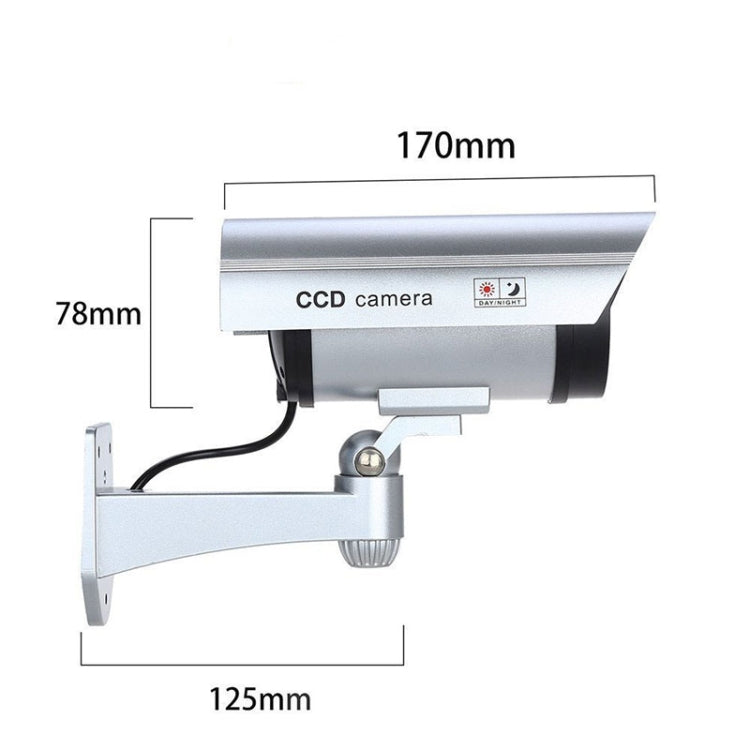 Waterproof Simulation Surveillance Camera with LED Flash Light(Black) by bashfashion