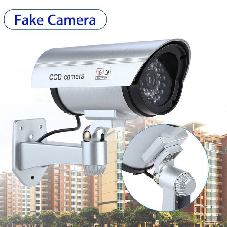 Waterproof Simulation Surveillance Camera with LED Flash Light(Black) by bashfashion