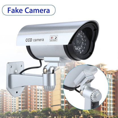 Waterproof Simulation Surveillance Camera with LED Flash Light(Black) by bashfashion