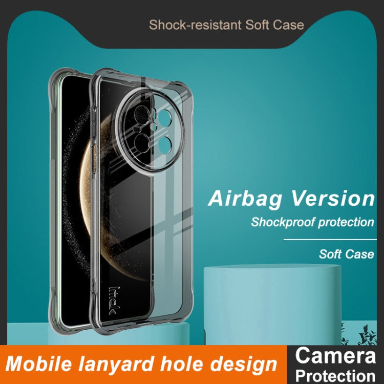 For Huawei Mate 70 imak Shockproof Airbag TPU Phone Case(Transparent Black) by imak