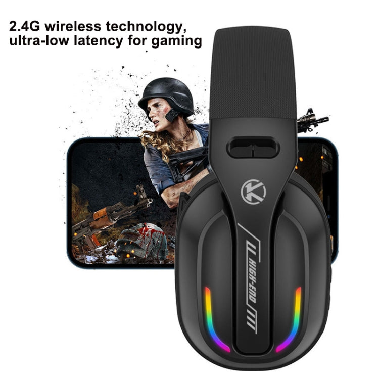 Bluetooth 5.4 Head-mounted RGB Wireless Bluetooth Gaming Headset(Black) by bashfashion