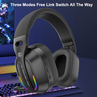Bluetooth 5.4 Head-mounted RGB Wireless Bluetooth Gaming Headset With Transmitter(Black) by bashfashion