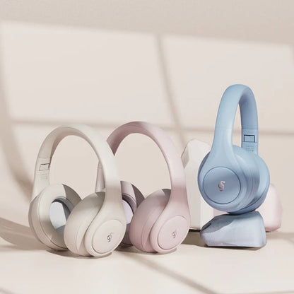 P9 ANC Noise Reduction Sports Stereo On-Ear Bluetooth Earphone(Pink) by bashfashion