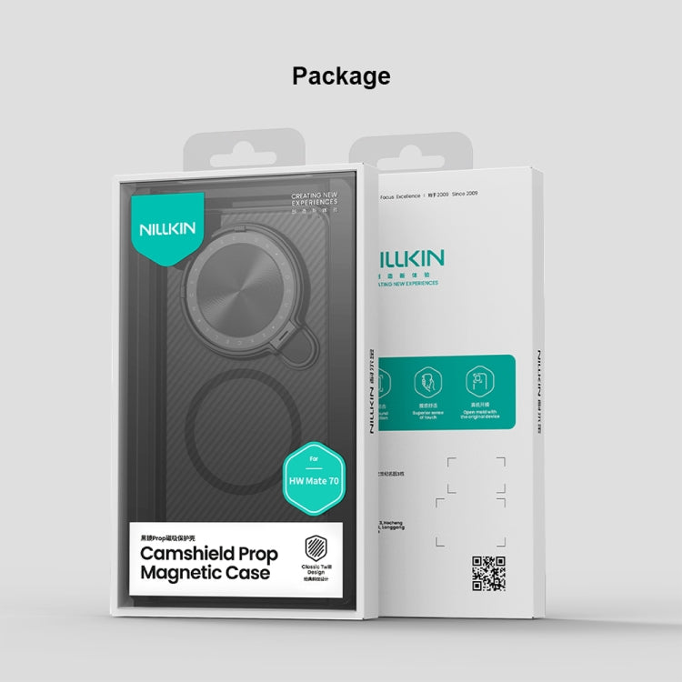 For Huawei Mate 70 NILLKIN CamShield Prop MagSafe Magnetic Translucent PC Phone Case(Black) by NILLKIN