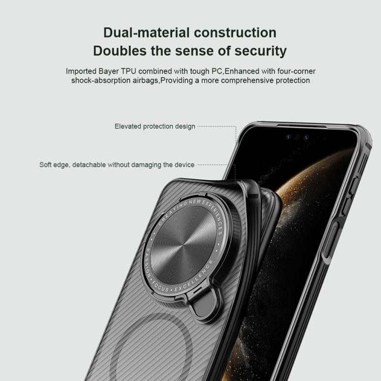 For Huawei Mate 70 Pro / 70 Pro+ NILLKIN CamShield Prop MagSafe Magnetic Translucent PC Phone Case(Black) by NILLKIN