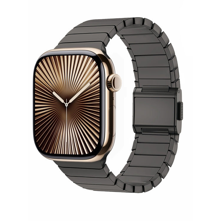 For Apple Watch 42mm / 41mm / 40mm / 38mm Bamboo Norman Buckle Titanium Alloy Watch Band(Slate) by bashfashion