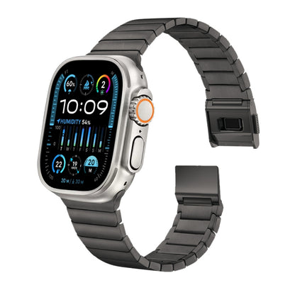For Apple Watch 42mm / 41mm / 40mm / 38mm Bamboo Norman Buckle Titanium Alloy Watch Band(Slate) by bashfashion