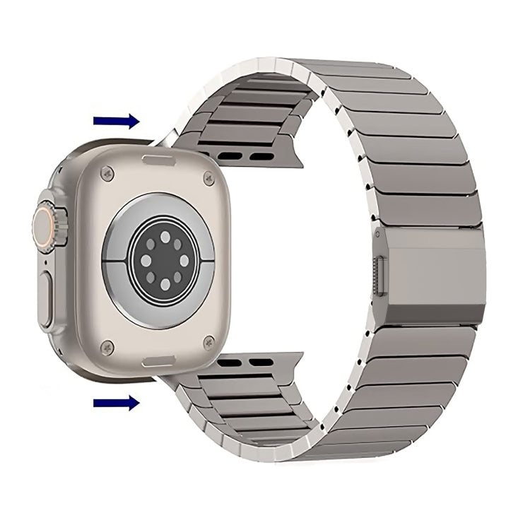 For Apple Watch 42mm / 41mm / 40mm / 38mm Bamboo Norman Buckle Titanium Alloy Watch Band(Slate) by bashfashion