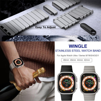 For Apple Watch 42mm / 41mm / 40mm / 38mm Bamboo Norman Buckle Titanium Alloy Watch Band(Gold) by bashfashion