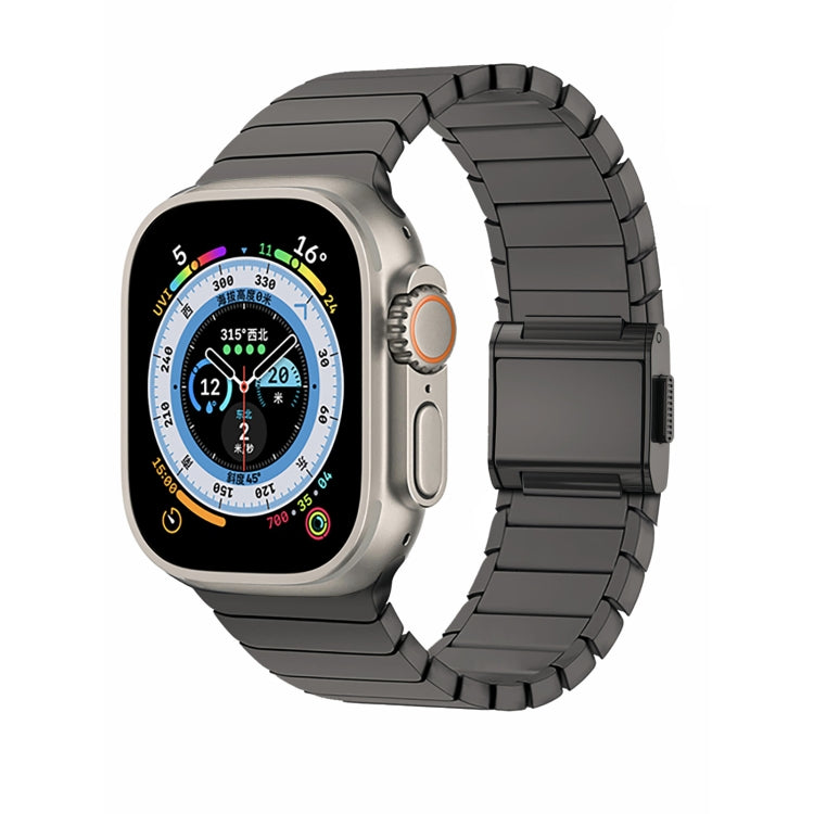For Apple Watch 46mm / 49mm / 45mm / 44mm Bamboo Norman Buckle Stainless Steel Watch Band(Slate) by bashfashion
