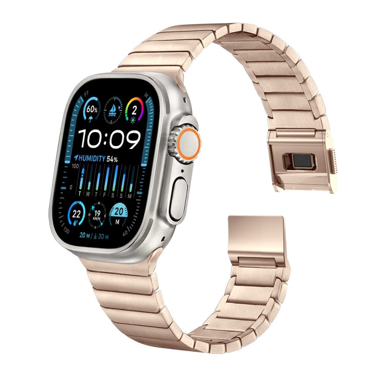 For Apple Watch 42mm / 41mm / 40mm / 38mm Bamboo Norman Buckle Stainless Steel Watch Band(Gold) by bashfashion