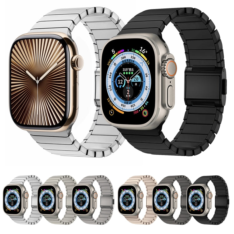 For Apple Watch 42mm / 41mm / 40mm / 38mm Bamboo Norman Buckle Stainless Steel Watch Band(Silver) by bashfashion