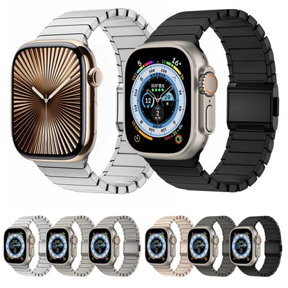 For Apple Watch 42mm / 41mm / 40mm / 38mm Bamboo Norman Buckle Stainless Steel Watch Band(Silver) by bashfashion