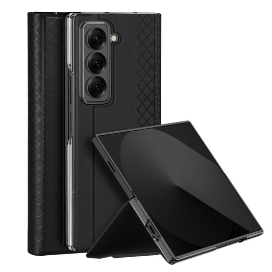 For Samsung Galaxy Z Fold Special DUX DUCIS Bril Series PU + TPU Phone Case(Black) by DUX DUCIS