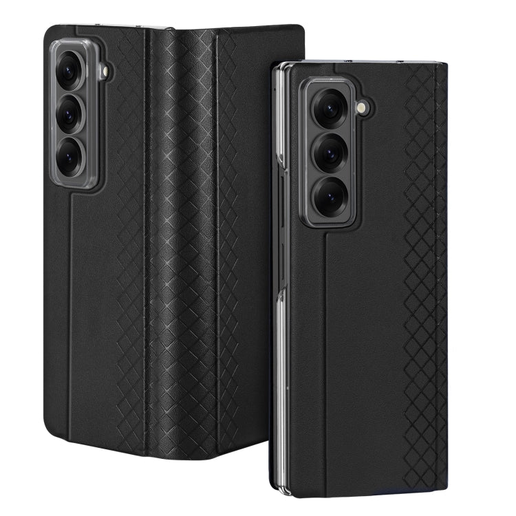 For Samsung Galaxy Z Fold Special DUX DUCIS Bril Series PU + TPU Phone Case(Black) by DUX DUCIS