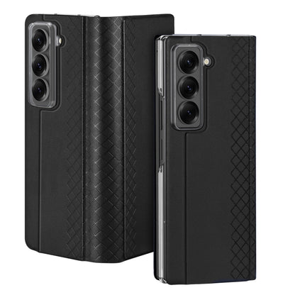 For Samsung Galaxy Z Fold Special DUX DUCIS Bril Series PU + TPU Phone Case(Black) by DUX DUCIS