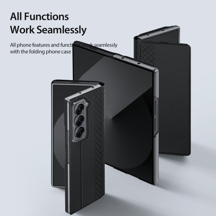 For Samsung Galaxy Z Fold Special DUX DUCIS Bril Series PU + TPU Phone Case(Black) by DUX DUCIS