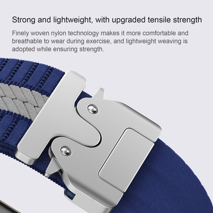 For Apple Watch 46mm / 49mm / 45mm / 44mm Parachute Buckle Braided Nylon Watch Band(Black Orange) by bashfashion