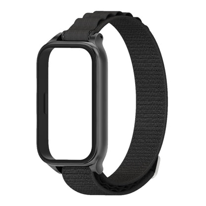 For Xiaomi Smart Band 9 Active / Redmi Band 3 Mijobs Metal Shell Nylon Watch Band(Black) by MIJOBS