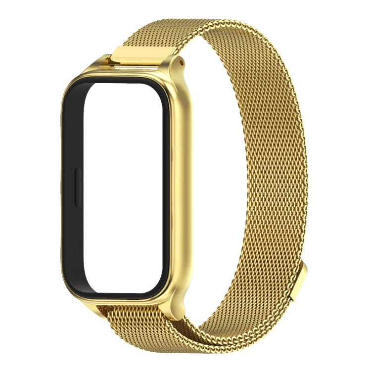 For Xiaomi Smart Band 9 Active / Redmi Band 3 Mijobs Metal Shell Milan Magnetic Watch Band(Gold) by MIJOBS