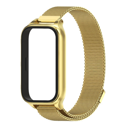 For Xiaomi Smart Band 9 Active / Redmi Band 3 Mijobs Metal Shell Milan Magnetic Watch Band(Gold) by MIJOBS