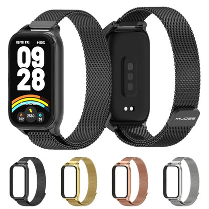 For Xiaomi Smart Band 9 Active / Redmi Band 3 Mijobs Metal Shell Milan Magnetic Watch Band(Gold) by MIJOBS