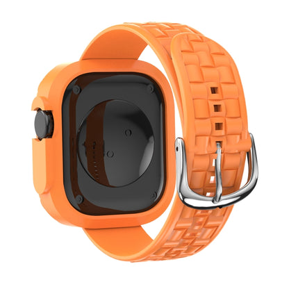 For Apple Watch 42 / 44 / 45 / 46mm TPU Case Integrated Watch Band(Orange) by bashfashion