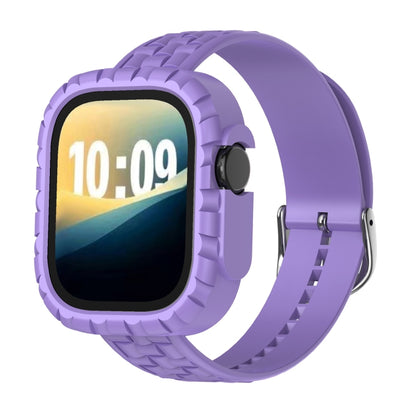 For Apple Watch Ultra 3 / 2 / 1 49mm TPU Case Integrated Watch Band(Purple) by bashfashion