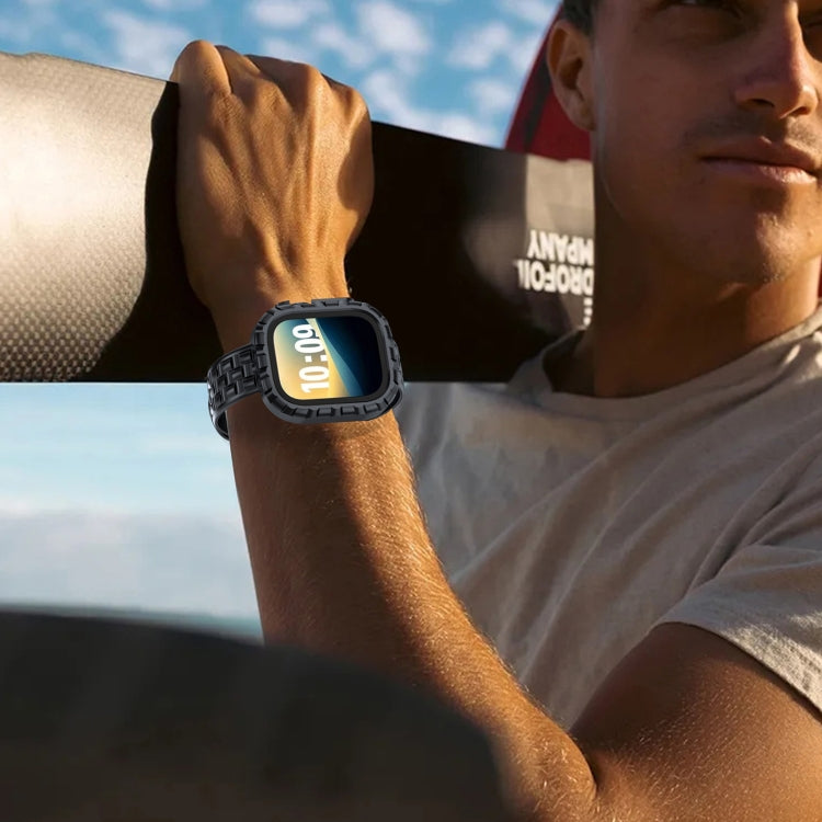 For Apple Watch Ultra 3 / 2 / 1 49mm TPU Case Integrated Watch Band(Purple) by bashfashion