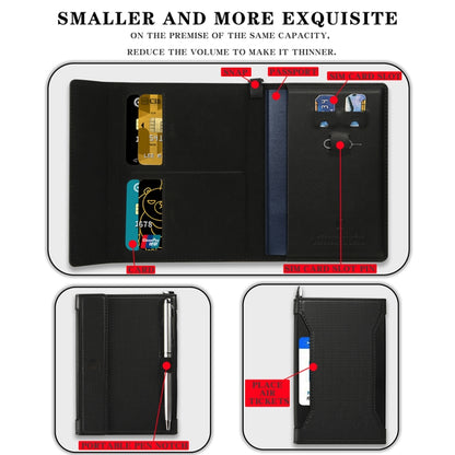 Multifunctional Travel Document Bag RFID Anti-Theft Passport Book(Black) by bashfashion