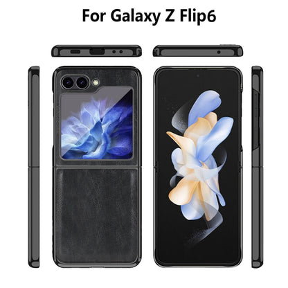 For Samsung Galaxy Z Flip6 / Flip7 FE VIETAO Crazy Horse Texture PU Phone Case(Black) by VIETAO
