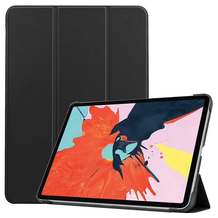 For iPad Air 11 2024 / 2022 / 2020 10.9 Custer Texture Horizontal Flip Leather Case with Three-folding Holder & Sleep / Wake-up Function(Black) by bashfashion