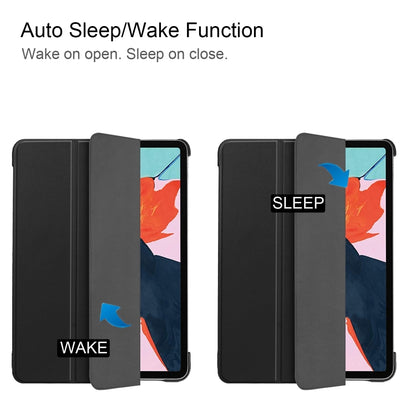 For iPad Air 11 2024 / 2022 / 2020 10.9 Custer Texture Horizontal Flip Leather Case with Three-folding Holder & Sleep / Wake-up Function(Black) by bashfashion