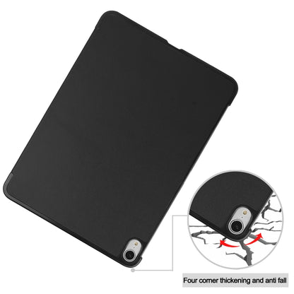 For iPad Air 11 2024 / 2022 / 2020 10.9 Custer Texture Horizontal Flip Leather Case with Three-folding Holder & Sleep / Wake-up Function(Black) by bashfashion