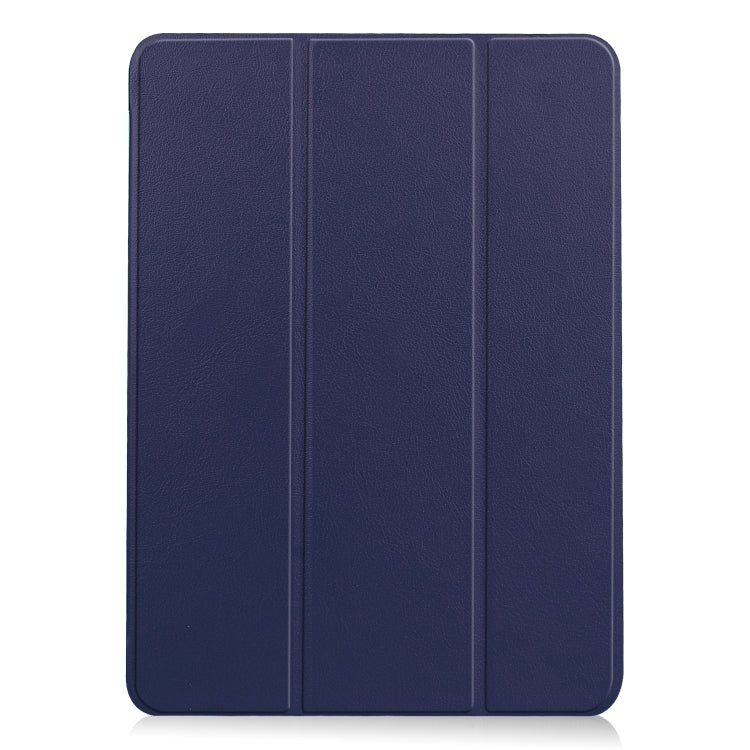 For iPad Air 11 2024 / 2022 / 2020 10.9 Custer Texture Horizontal Flip Leather Case with Three-folding Holder & Sleep / Wake-up Function(Dark Blue) by bashfashion
