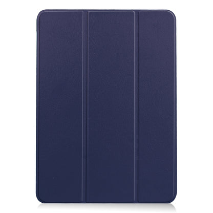 For iPad Air 11 2024 / 2022 / 2020 10.9 Custer Texture Horizontal Flip Leather Case with Three-folding Holder & Sleep / Wake-up Function(Dark Blue) by bashfashion