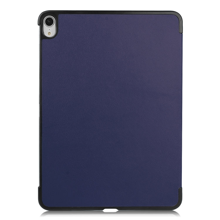 For iPad Air 11 2024 / 2022 / 2020 10.9 Custer Texture Horizontal Flip Leather Case with Three-folding Holder & Sleep / Wake-up Function(Dark Blue) by bashfashion