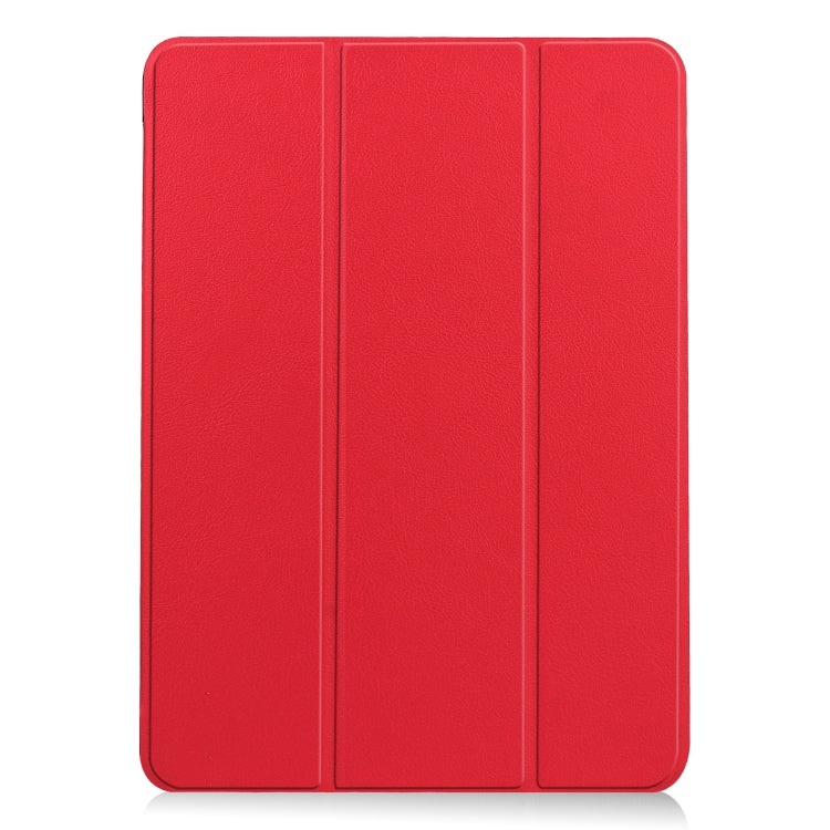For iPad Air 11 2024 / 2022 / 2020 10.9 Custer Texture Horizontal Flip Leather Case with Three-folding Holder & Sleep / Wake-up Function(Red) by bashfashion