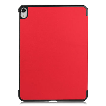 For iPad Air 11 2024 / 2022 / 2020 10.9 Custer Texture Horizontal Flip Leather Case with Three-folding Holder & Sleep / Wake-up Function(Red) by bashfashion