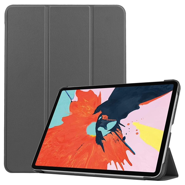 For iPad Air 11 2024 / 2022 / 2020 10.9 Custer Texture Horizontal Flip Leather Case with Three-folding Holder & Sleep / Wake-up Function(Grey) by bashfashion