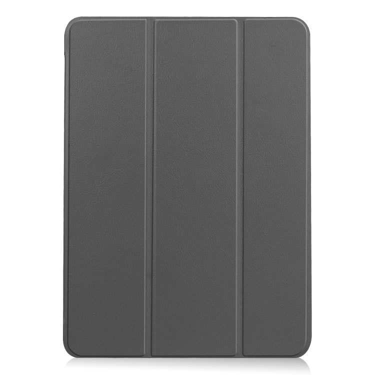 For iPad Air 11 2024 / 2022 / 2020 10.9 Custer Texture Horizontal Flip Leather Case with Three-folding Holder & Sleep / Wake-up Function(Grey) by bashfashion