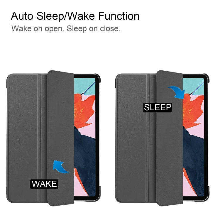 For iPad Air 11 2024 / 2022 / 2020 10.9 Custer Texture Horizontal Flip Leather Case with Three-folding Holder & Sleep / Wake-up Function(Grey) by bashfashion